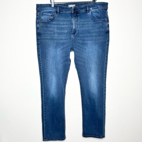 DL1961 Men's Russell-Slim Straight Leg Fit Jeans in Mechanic Wash Size 40 x 32